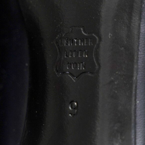 CHARLES JOURDAN Navy All Leather Pumps - Picture 6 of 9